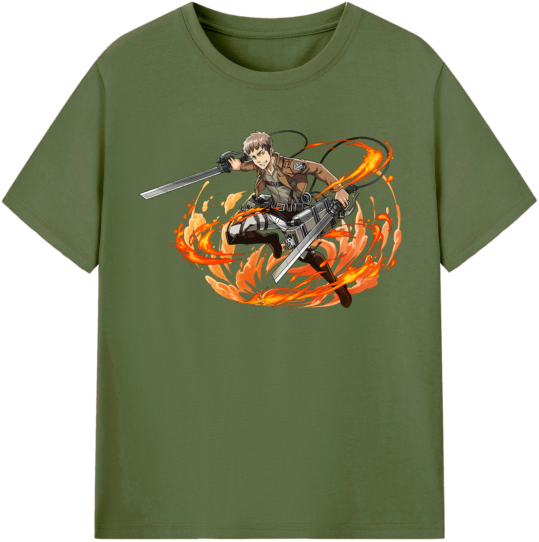 （画像用） 進撃の巨人 ジャン・キルシュタイン Attack on Titan Jean Kirstein 綿100％半袖Tシャツ（フロントプリント）